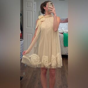 Altar’d State tulle cream dress - size s